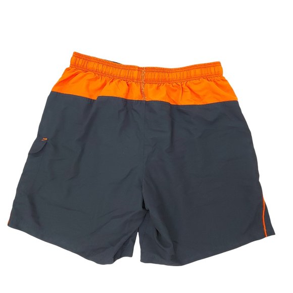 Speedo Trunks Elastic Waist Drawstring Pockets Mesh Navy Mens XL Summer Pool - Picture 2 of 9